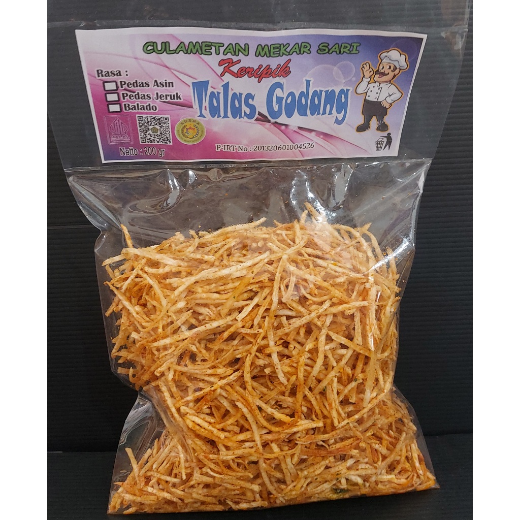 

Stik Talas Godang Gurih Pedas 250 gram