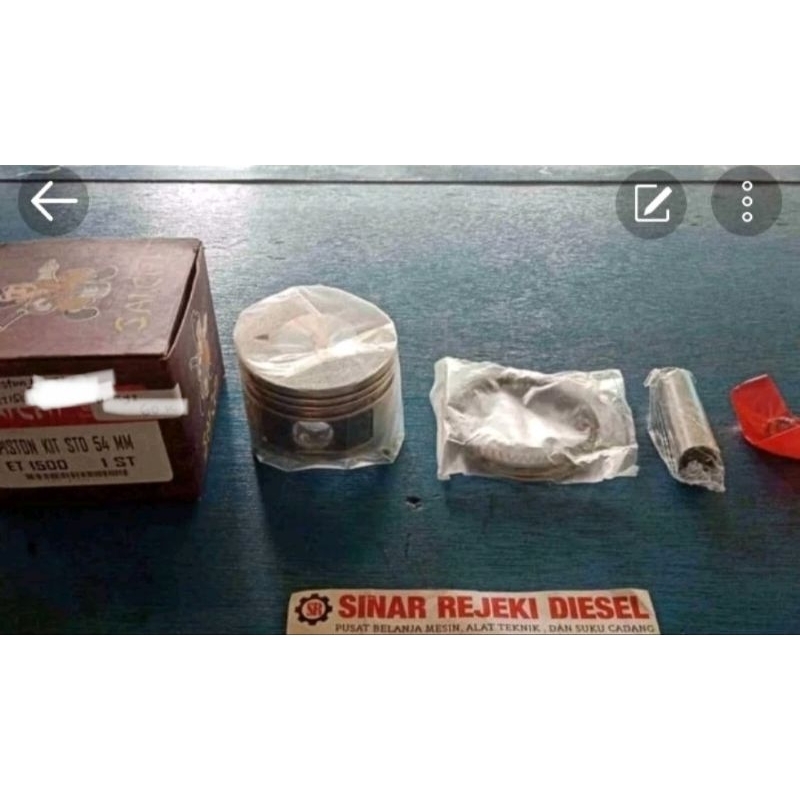 Piston Kit Seker Seher Komplit Mesin ET1500 ET 1500 54mm 54 mm Genset 1000 Watt 3 HP
