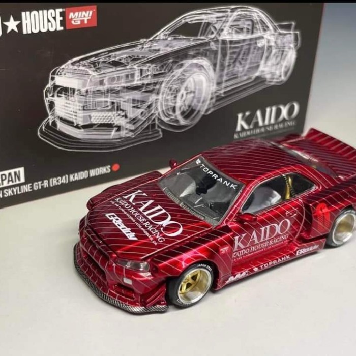 Mini Gt X Kaido House Nissan Skyline R34 Red 2023 Shizouka Hobby Show