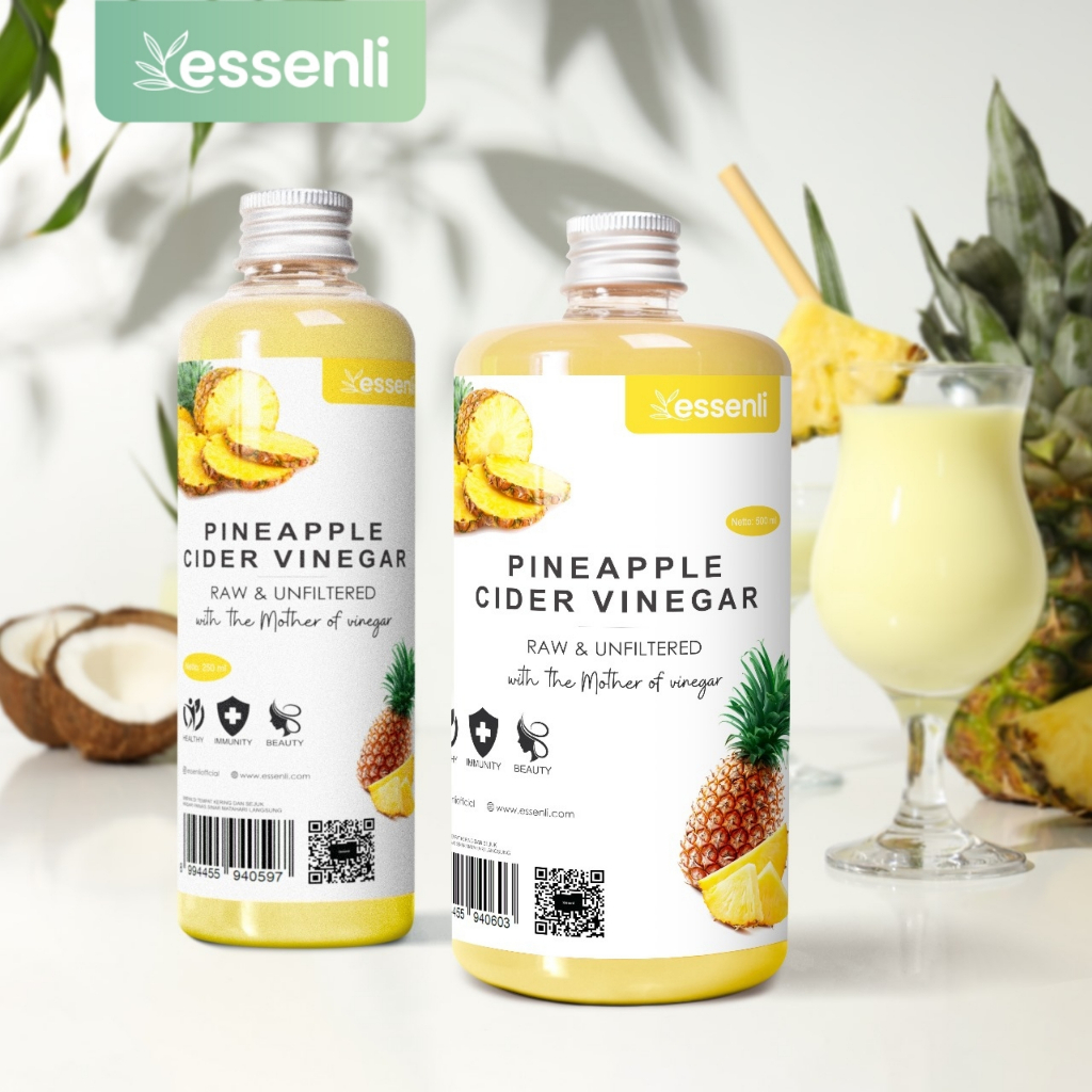 ESSENLI Cuka Nanas with mother / Pineapple Cider Vinegar