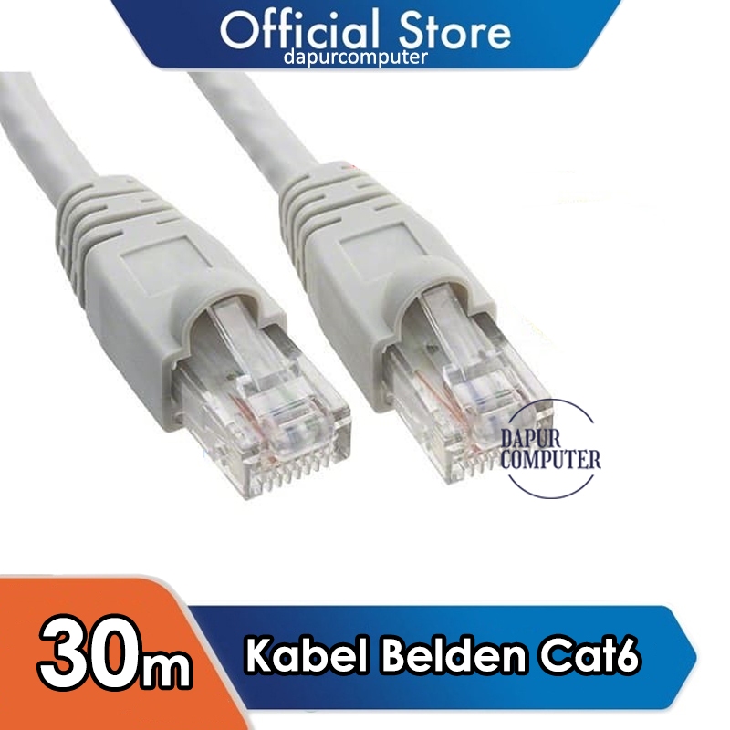 kabel lan 30 meter cat 6 belden jaringan internet wifi terbaik