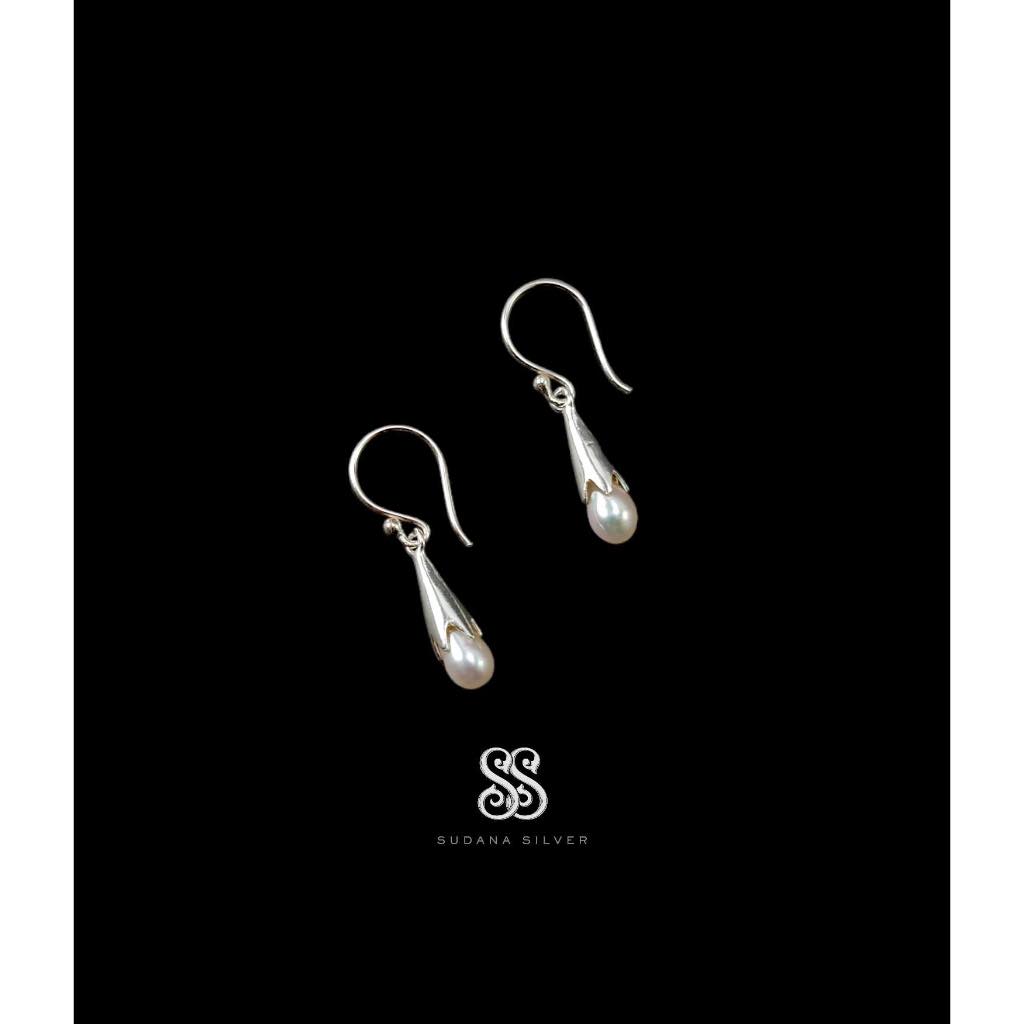 Anting Perak Lonceng Mutiara Silver 925 Handmade Bali