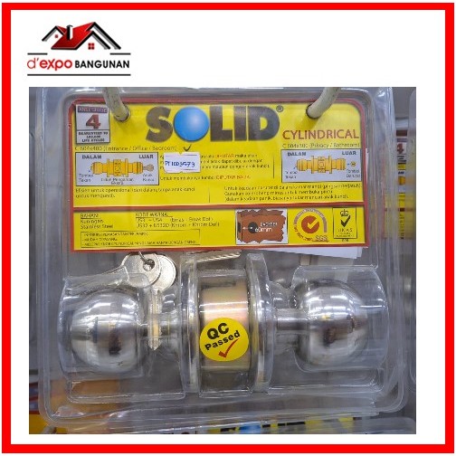 Kunci Pintu Bulat SOLID C 604 X 400 US32+US32D Cylindrical Enter New