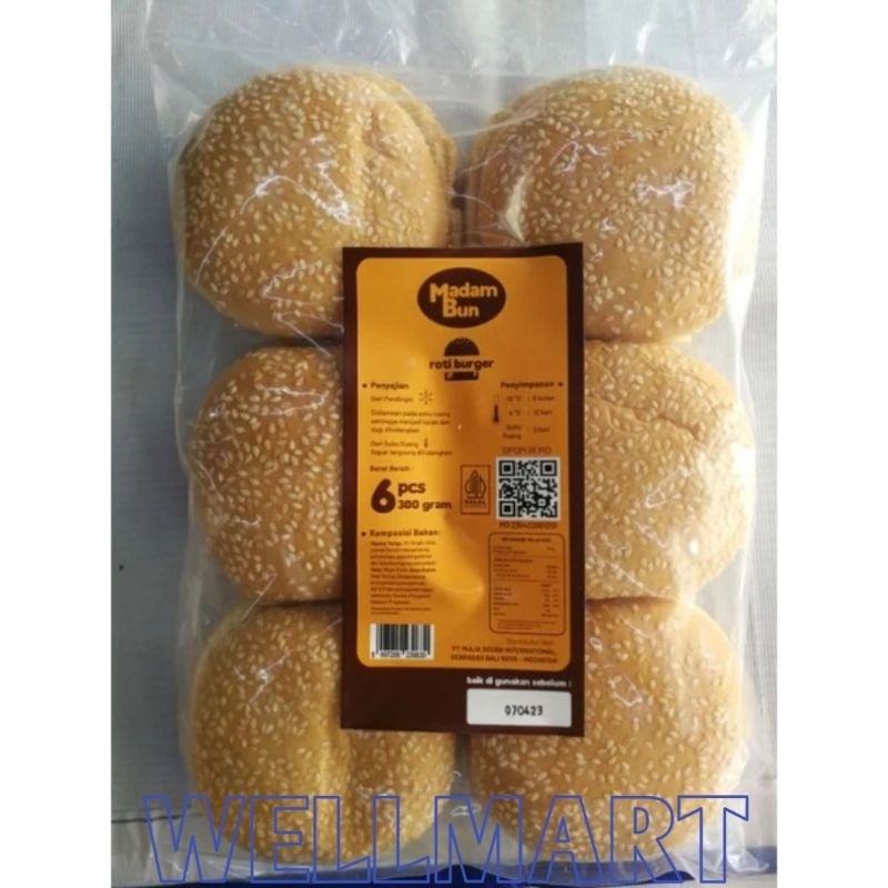 

Roti Burger Wijen Isi 6 Pcs 300g Madam Bun Roti Burger dengan Wijen