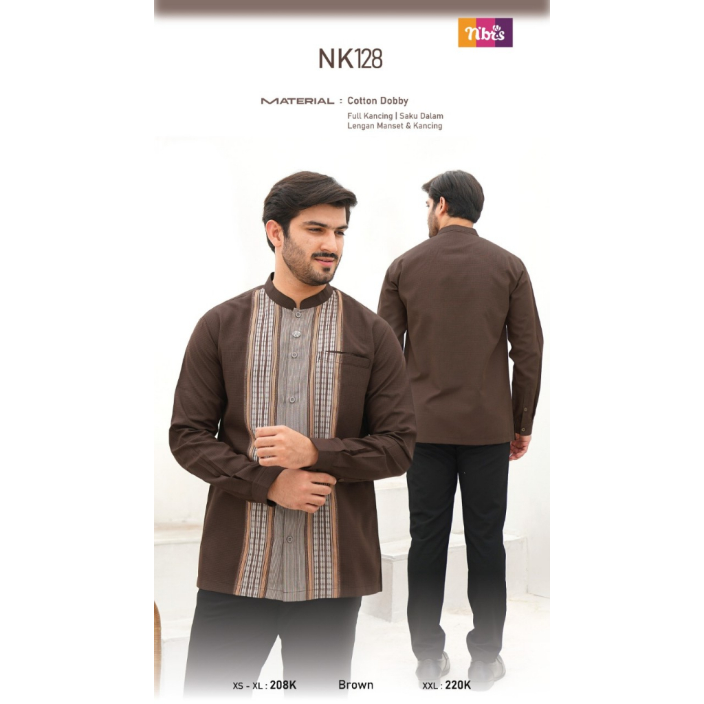 koko dewasa lengan panjang 128 by nibras || koko anak dimension biru nibras