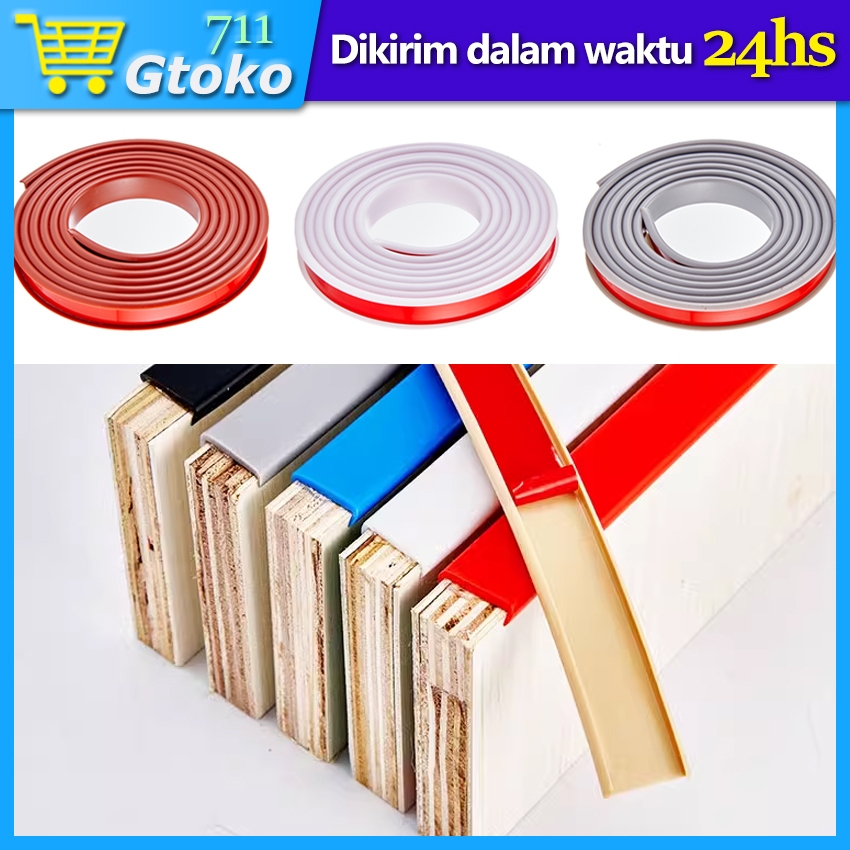 Edging HPL Ukuran 22 x 1.5 mm, U-Type Bahan Plastik + Karet, Panjang 2 Meter