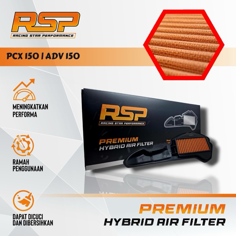 FILTER RSP PREMIUM HYBRID AIR FILTER HONDA PCX 150 / HONDA ADV 150
