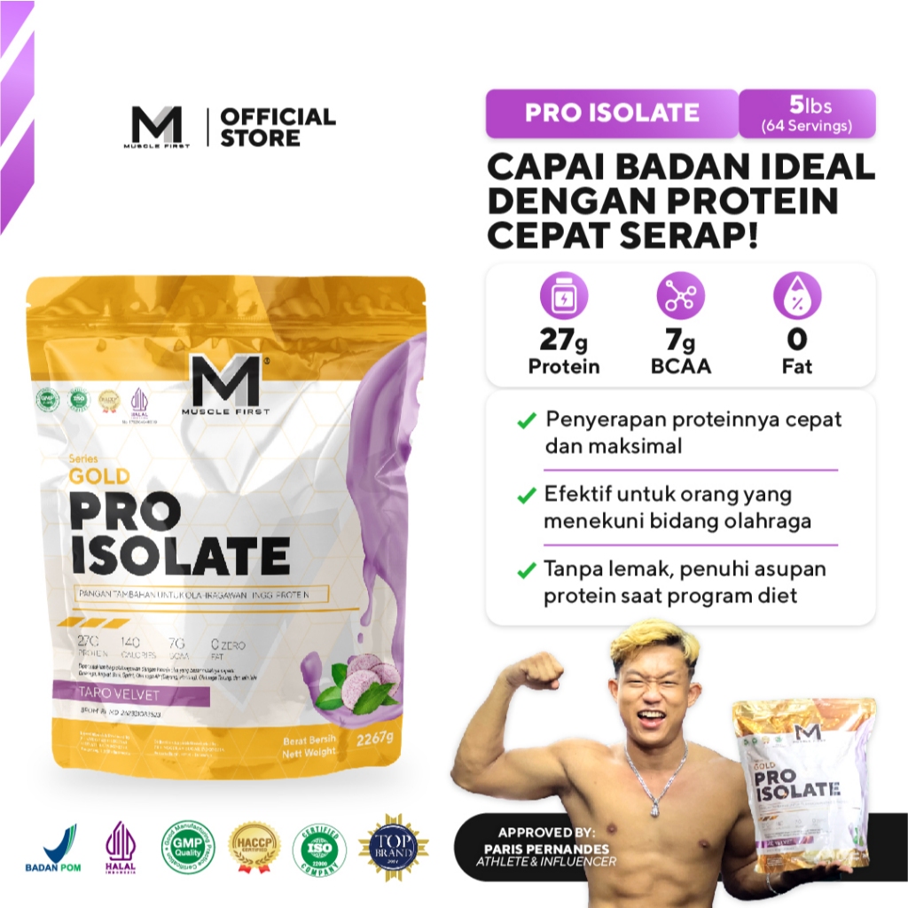 MUSCLE FIRST Pro Isolate 5lbs/2267gr - Whey Protein Suplemen Fitness