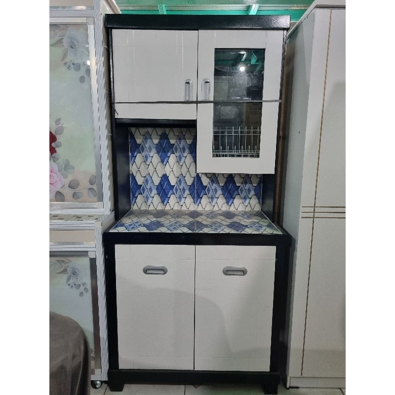 LEMARI DAPUR / LEMARI PIRING KAYU 2 PINTU KURIR TOKO KHUSUS BOGOR