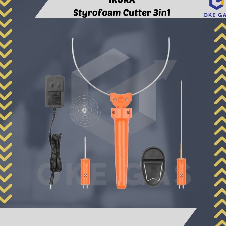 

KODE T6J IKURA Styrofoam Cutter Hot Wire Foam Cutter Potong 3in1 Alat Pemotong Gabus