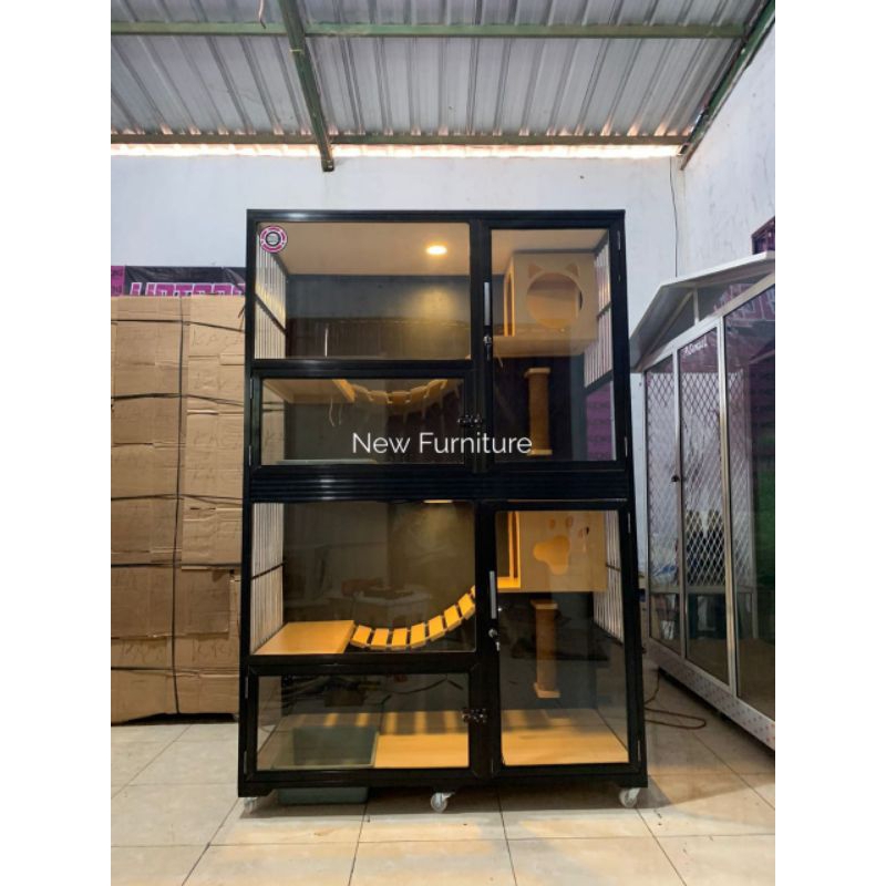 kandang kucing kaca kandang kucing aluminium kandang kucing premium kandang kucing modern kandang ku