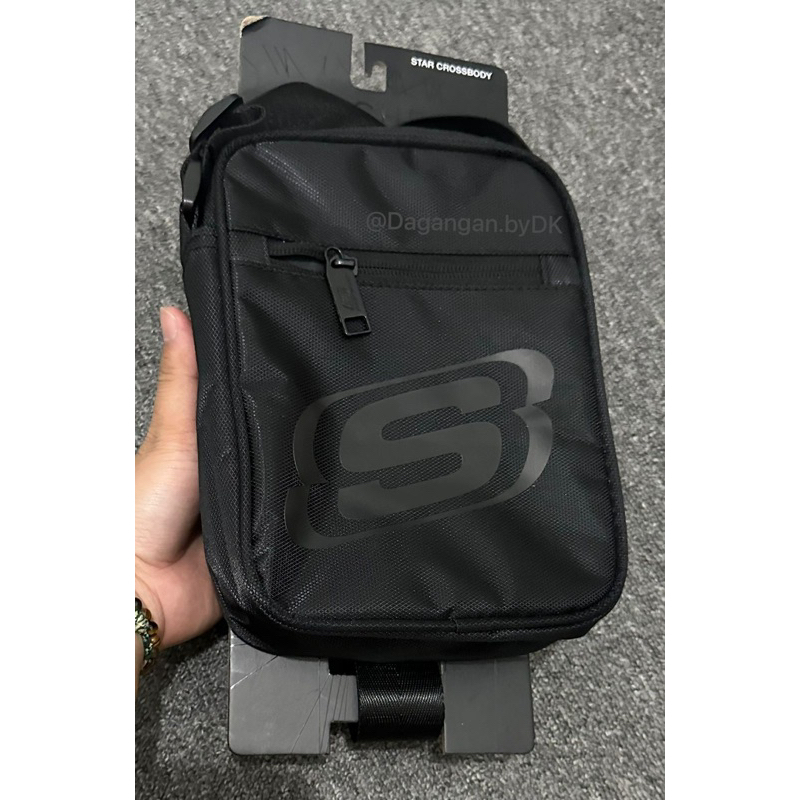 Tas Sling Bag Skechers Original 100% Full Black