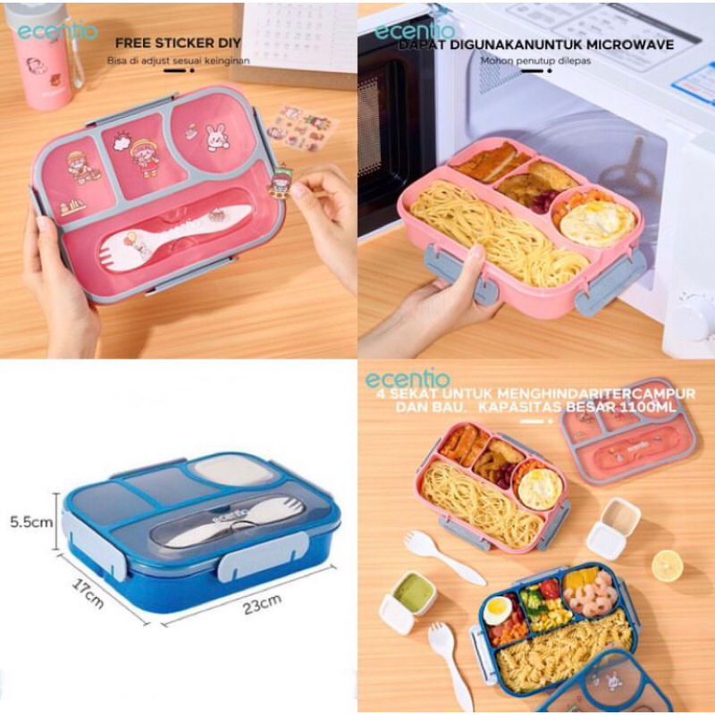 Lunch Box Ecentio 4 Sekat