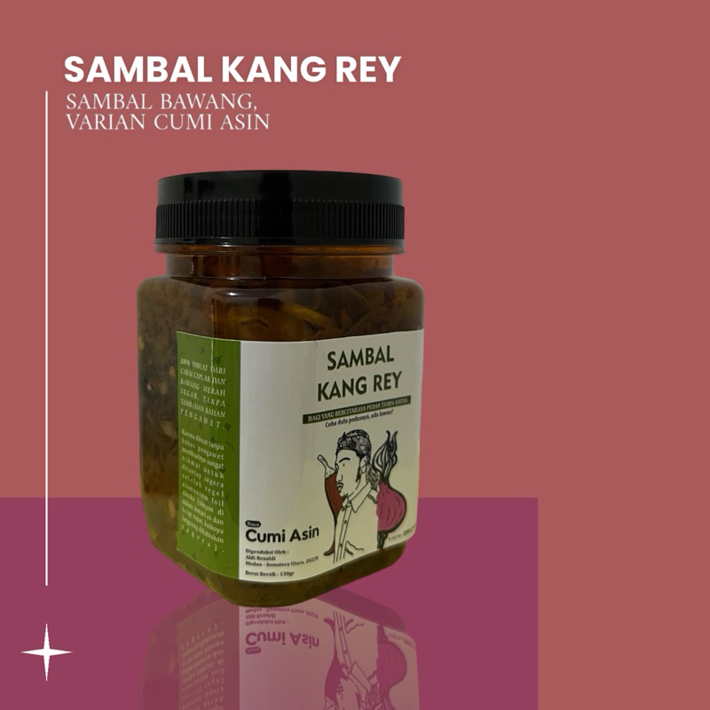 

Sambal Bawang Kang Rey 130 ml (Varian BABY CUMI ASIN)