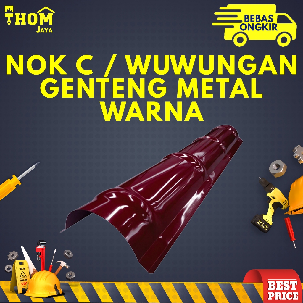 NOK C METAL / NOK RATU METAL / NOK GENTENG METAL WARNA / NOK BULAT - 0.25 MM