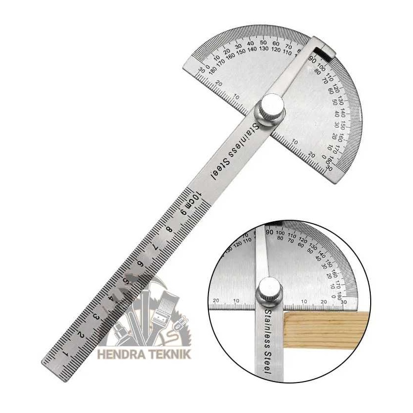 

KODE N28S BUSUR DERAJAT PROTRACTOR 6 ALAT UKUR SUDUT PENGGARIS KEMIRINGAN SUDUT 18 DERAJAT 145mm