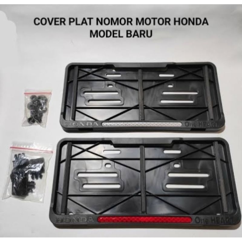 COVER PLAT MOTOR DUDUKAN PLAT NOMOR MOTOR ORI GINAL HONDA AHM