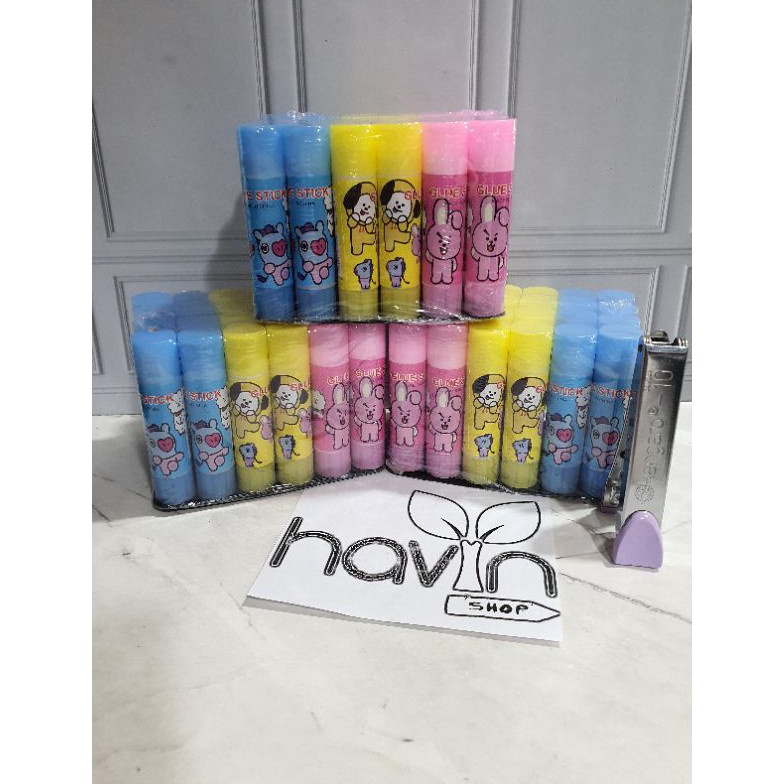 

KODE I48C Lem stik 1pak24pc ukuran KECIL 1gram Lem stick Lem murah Lem fancy Glue Stik Fancy
