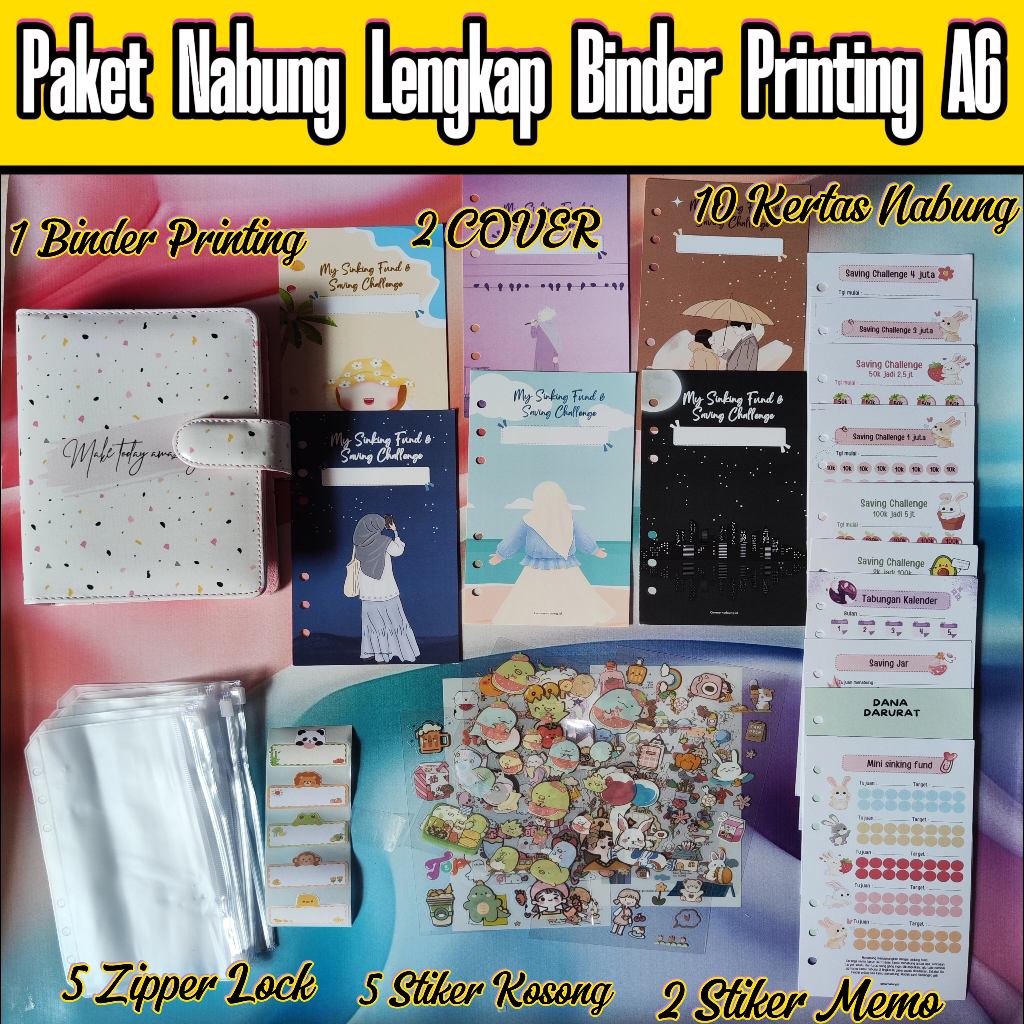 

Paket Lengkap Nabung Binder Motif Ukuran A6 06ring Bahan Kulit Sintetis Glossy