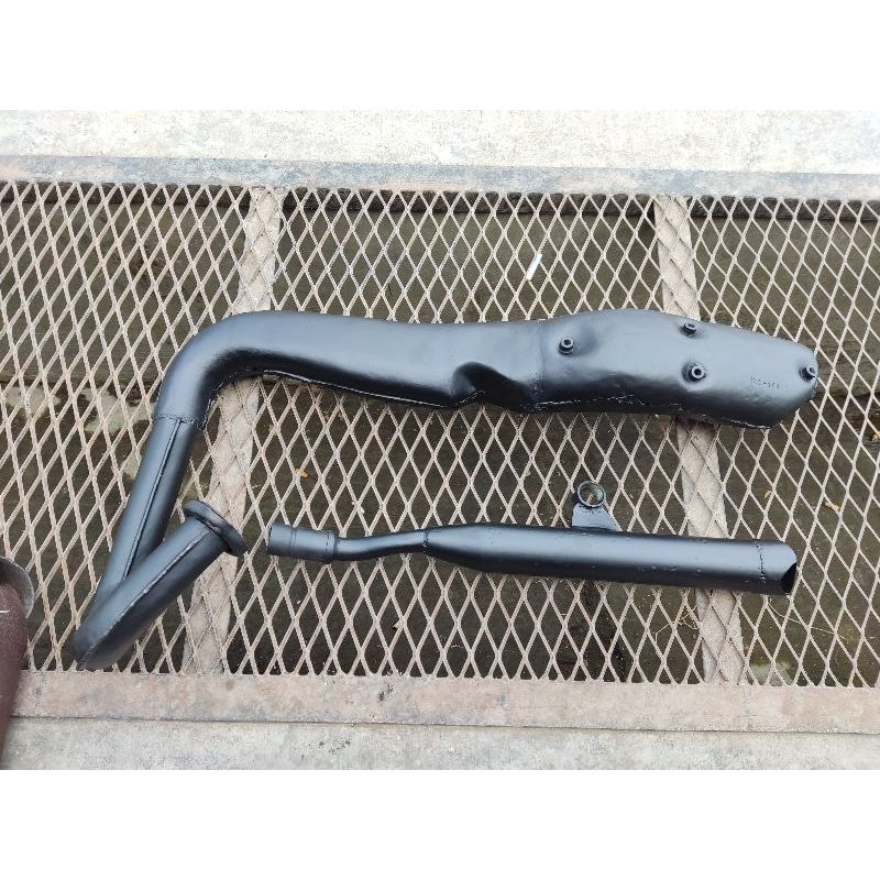 KNALPOT YAMAHA DT100 Restorasi Original Mulus Exhaust Lambung Kenalpot Lengkap Slencer DTx DT100x 1x