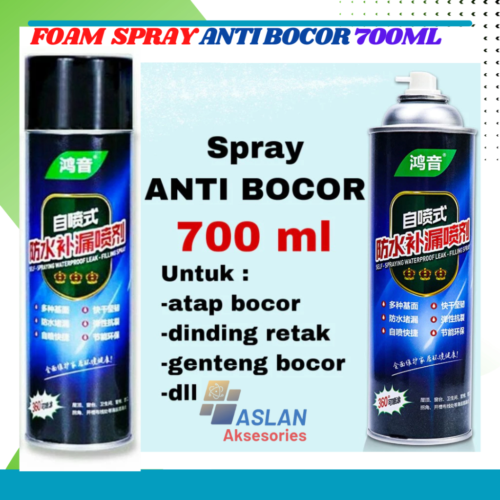 Anti Bocor Atap Tambal Tembok Dinding Penambal Leak-Waterproof Spray Anti Bocor Waterproof Cairan Ta