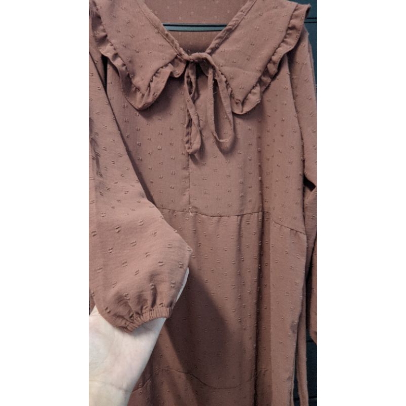 Preloved Ruby Midi Dress | Gamis Crinkle airflow | dress remaja