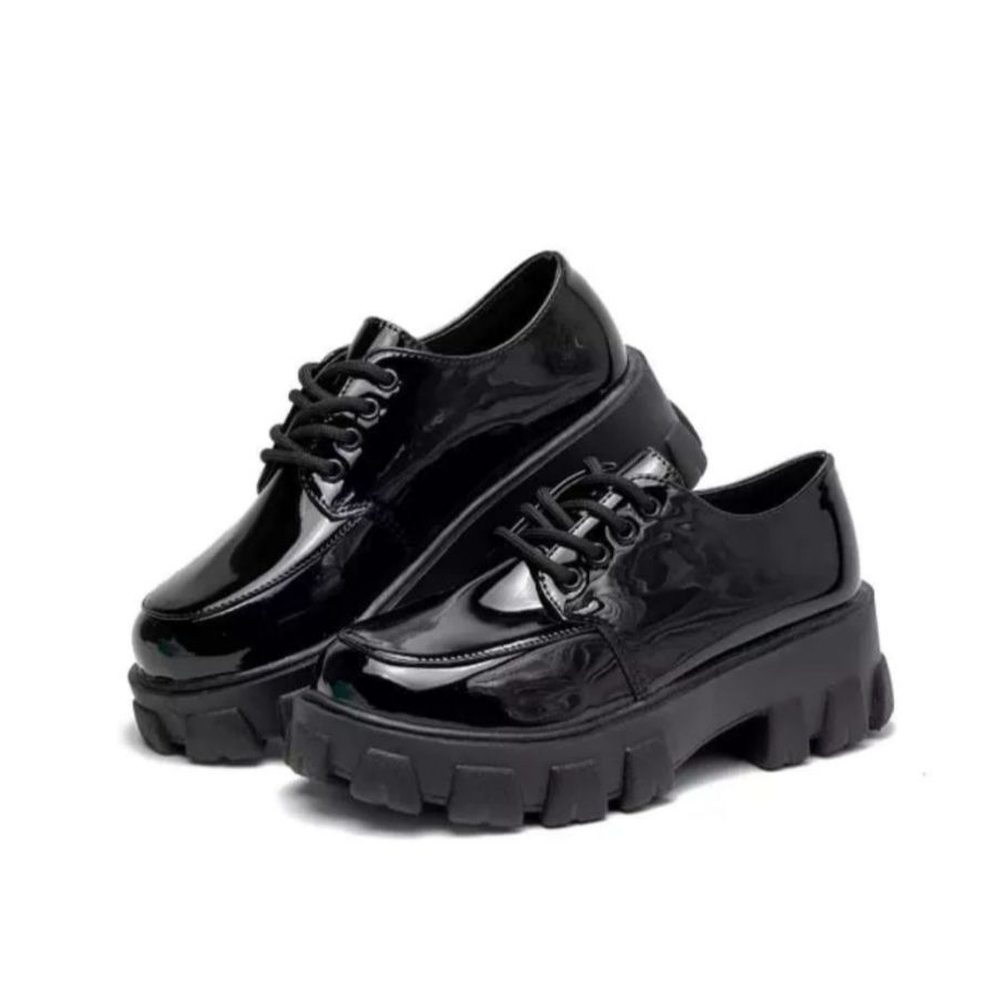 EL- D01 Sepatu Wanita Docmart Sneakers Boots Import Premium Quality Sepatu Nyaman Hak Tinggi Black