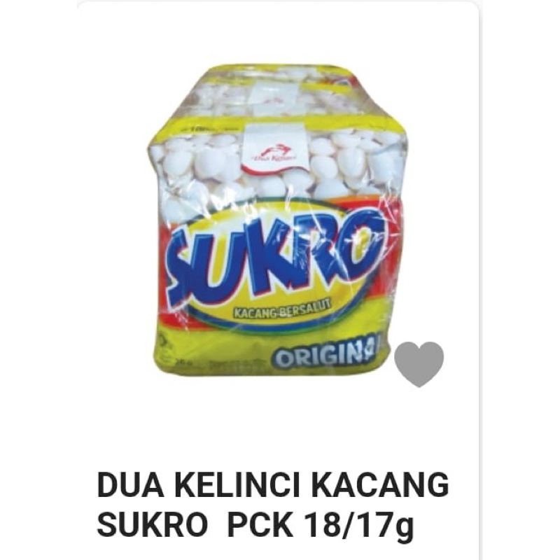 

Kacang SUKRO Dua Kelinci 10x17gram