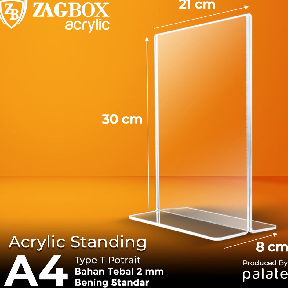 

Top Delivery Acrylic Tent Holder Akrilik Tent Card A4 T Portrait 2mm STANDAR