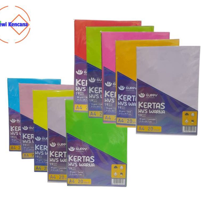 

Kejutan Terkini Kertas HVS Warna A4 Guppy HVS A4 warna