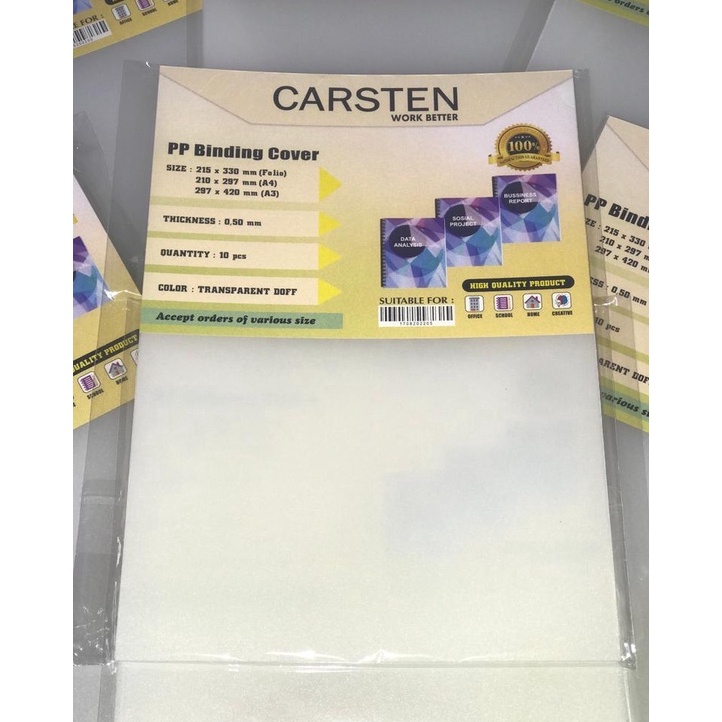 

Dapatkan Diskon Cover mika jilid doff 5mm isi 1 lembar Folio