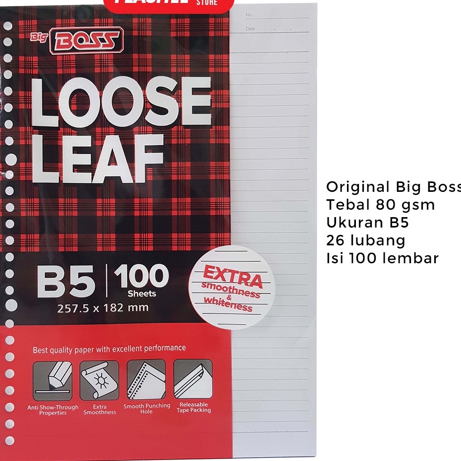 

Murah Hari ini Flashee Kertas Binder B5 Garis Loose Leaf Garis Kertas File Note Garis Isi Binder B5 1 Lembar Termurah