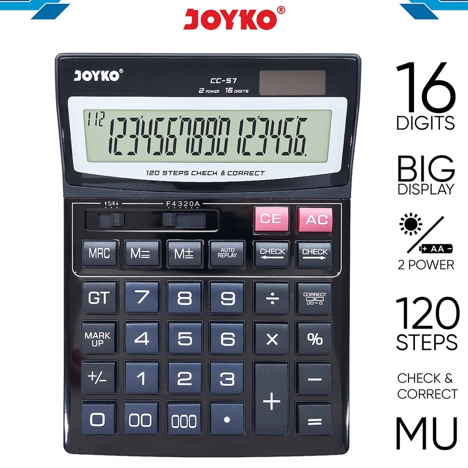 

Grosir Terkini Calculator Kalkulator Joyko CC57 16 Digits