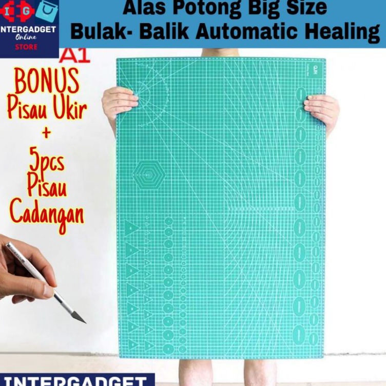 

KODE G1P3 Cutting Mat Ukuran Besar Free Pisau Ukir Alas Potong A1 A2 A3 Bulak Balik Serba Guna
