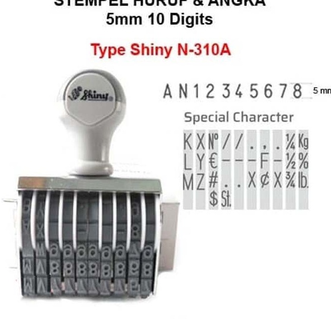 

Serba Update Stempel Shiny N31A N31A Huruf and Angka 1 digit