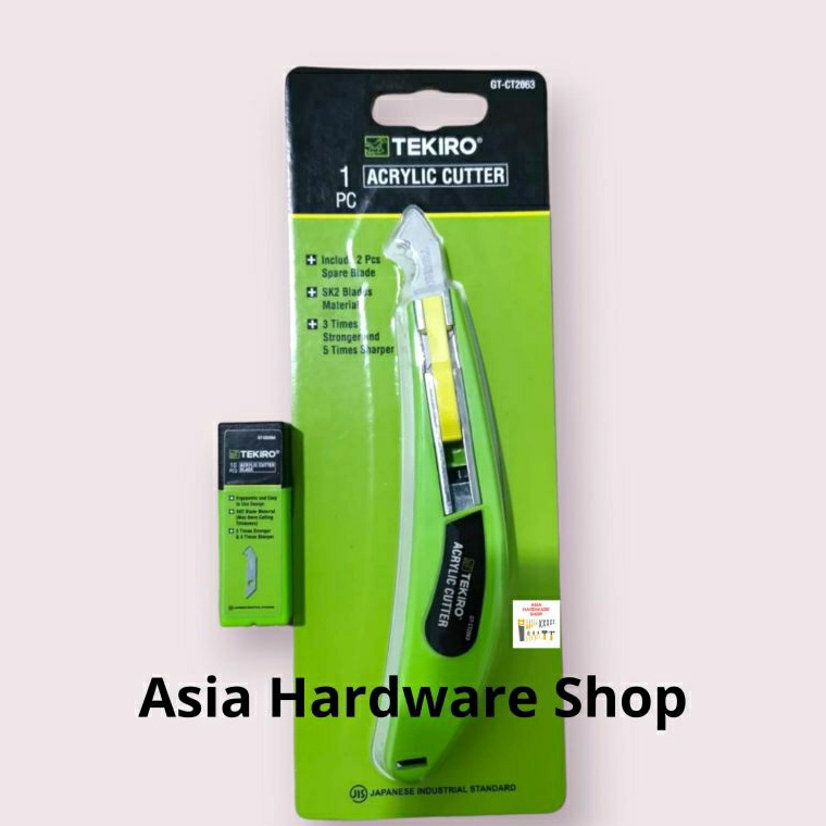 

KODE B7K2 PAKET PISAU CUTTER ACRYLIC AKRILIK PLASTIK REFILL ISI 1 PCS TEKIRO
