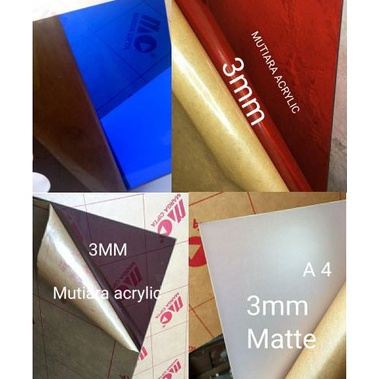 

Update Hemat Acrylic akrilik lembaran 3mmpotongan warna transparan ukuran A4mikakaca 21x3cm