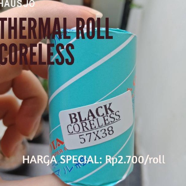 

Tinggi Peminat Kertas Thermal Roll Otani 57x38 mm Coreless isi 1 Roll