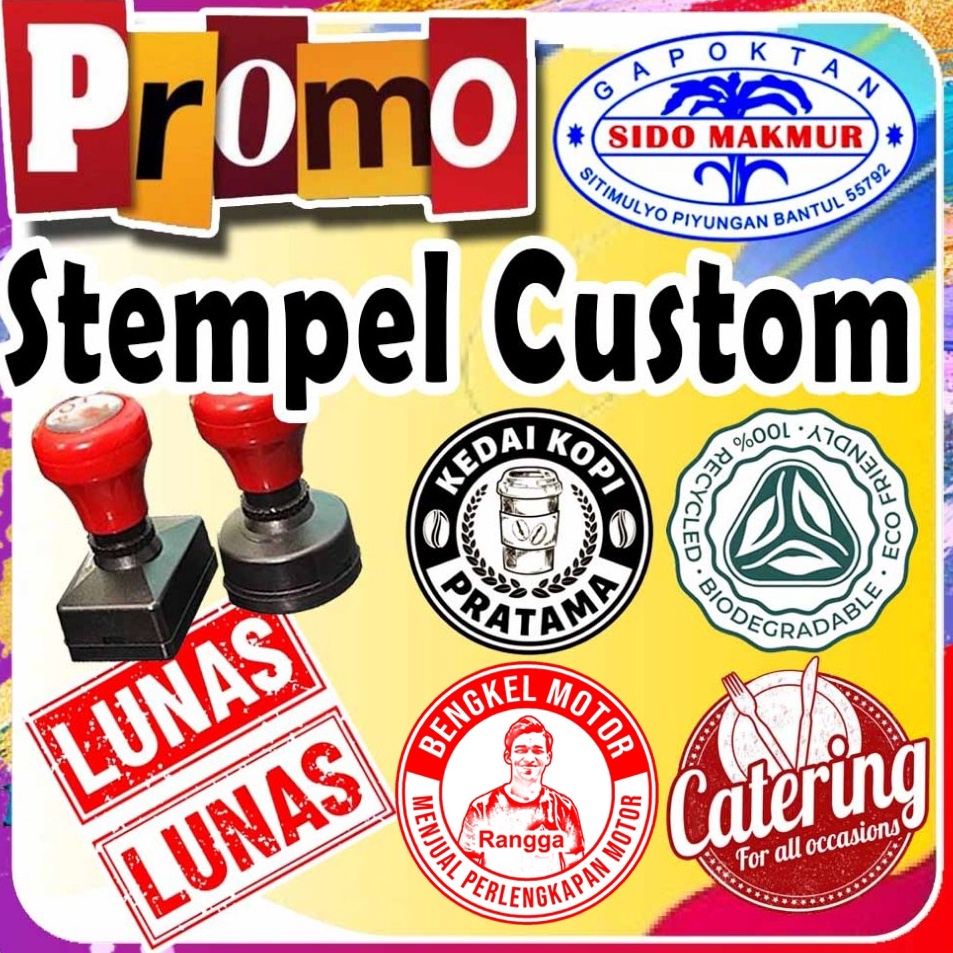 

Ready Menarik Stempel stempel custom stempel Logo stampel custom stempel murah stempel perusahaan