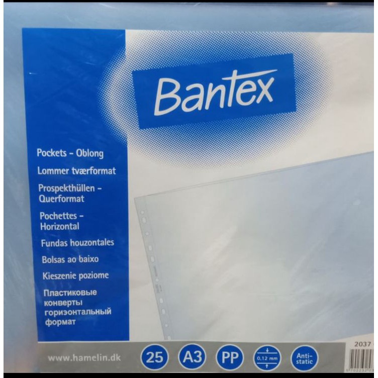 

Promo Keren PLASTIK PP POCKET A3 LandscapePortrait 25 lembar merk Bantex