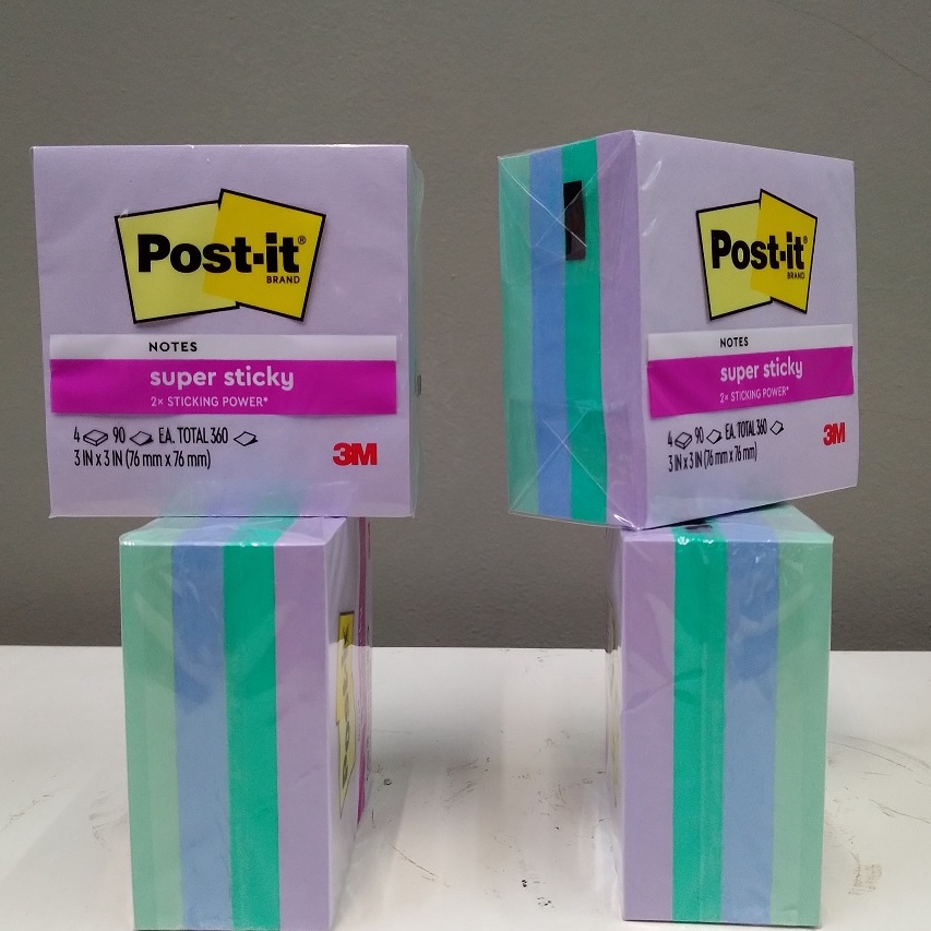 

Super Shipment 3M Post It Super Sticky Notes 6544SSBLU Blue 3 inch x 3 inch