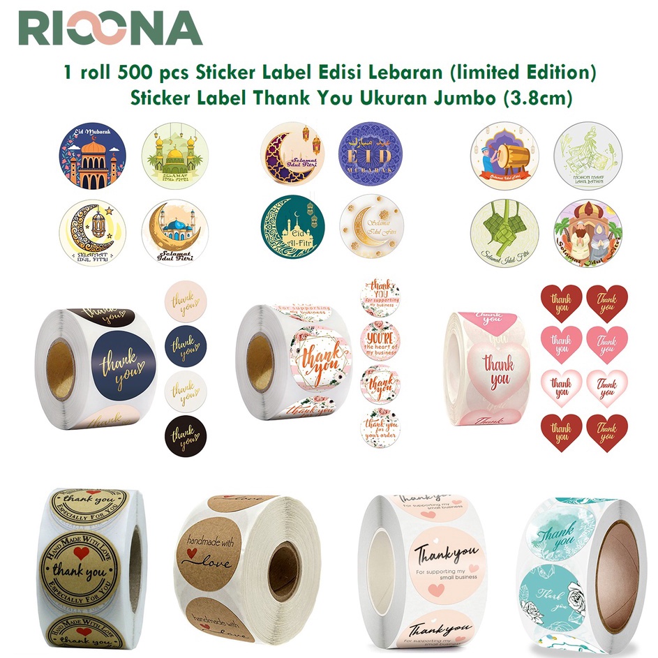 

Produk Istimewa 5 pcs Stiker Label Jumbo Ukuran Besar 38cm