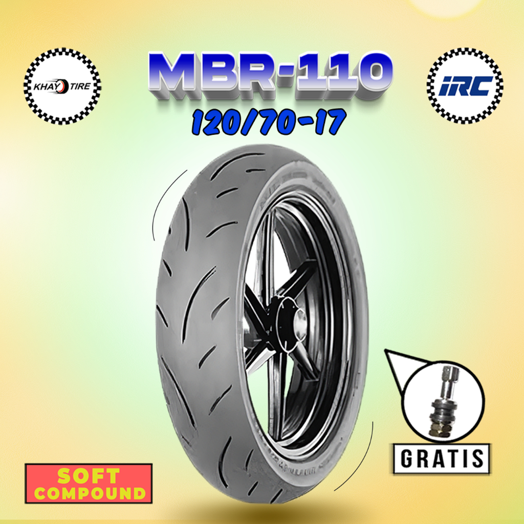 Promo Ban Soft Compound Motor Sport IRC MBR-110 120/70 Ring 17 Tubeless
