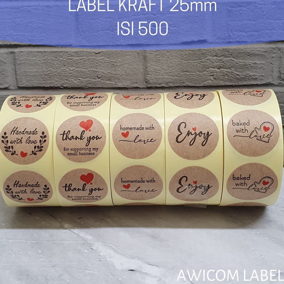 

Harga Update Stiker Label Kraft Sticker Enjoy Baked Homemade Handmade Thank You 25mm isi 5