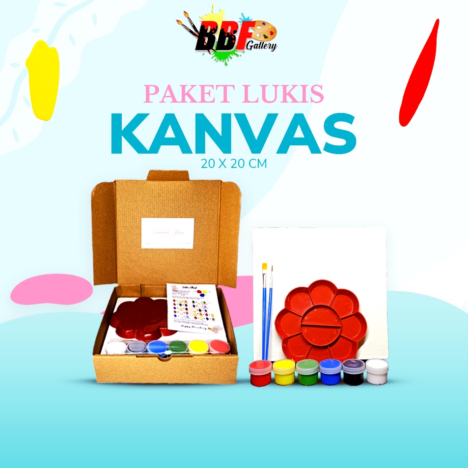 

Super Aman Paket Lukis Kanvas 2X2 Lengkap Dengan Cat Akrilik Palet Kuas Canvas Painting Set Alat Melukis Stationery Kurikulum Sekolah Seni Lukis