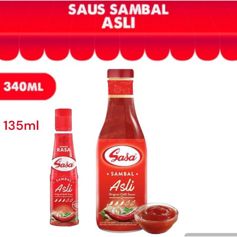 

Sasa Saus Sambal Asli Original Chili Sauce 135ml & 340ml