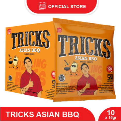 

Tricks Crisps 10 x 18g All variant – Potato Baked Crisps - ASIANBBQ10X15gr
