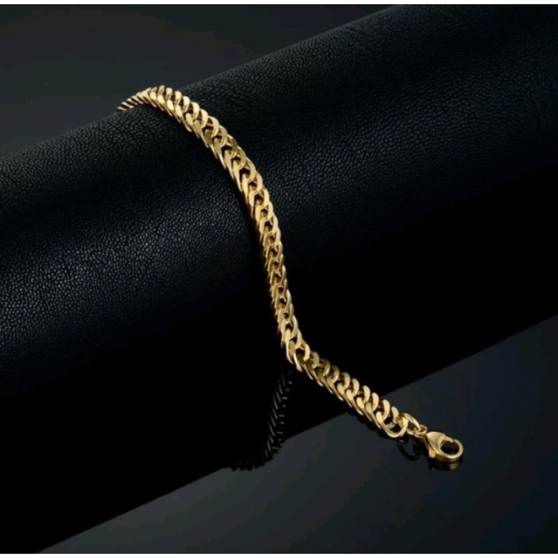 COD Gelang Titanium Pria Gelang Titanium Pria Warna Emas Gelang Titanium Pria Hip Hop Gelang Titaniu