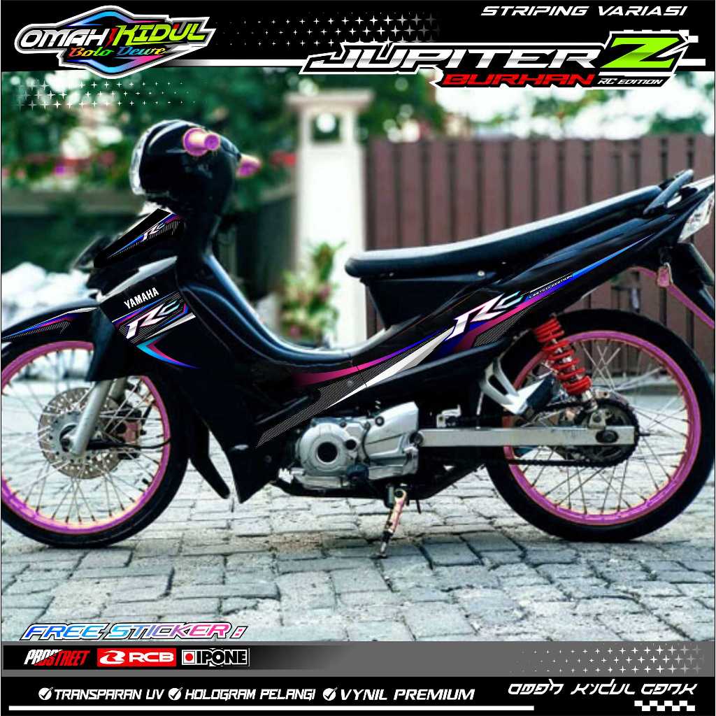 STRIPING VARIASI YAMAHA JUPITER Z BURHAN / STICKER LIST VARIASI MOTOR JUPITER Z BURHAN