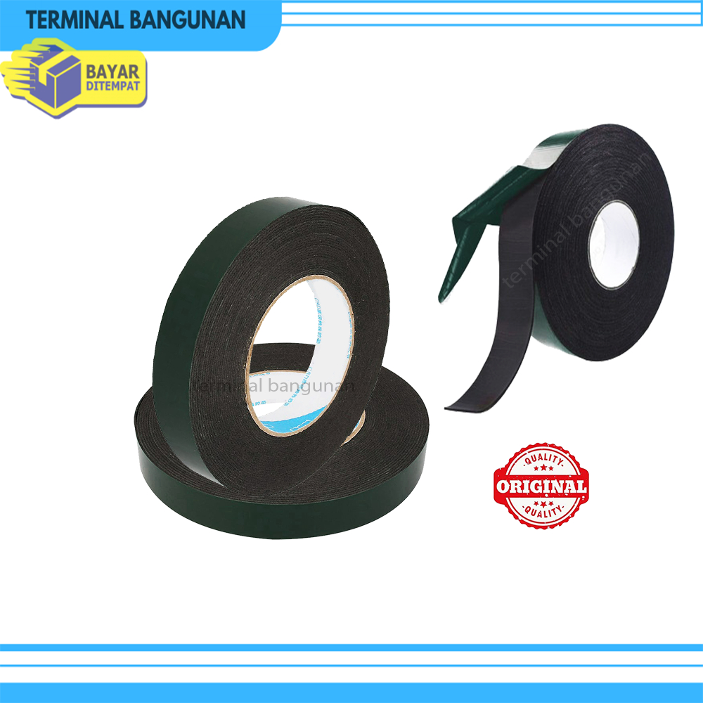 

Double Tape 1 Inch Hijau Solatip bolak balik 1 Pc